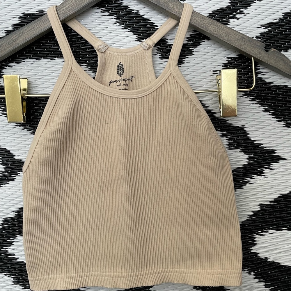 Free People Happiness Runs Crop m/l Beige